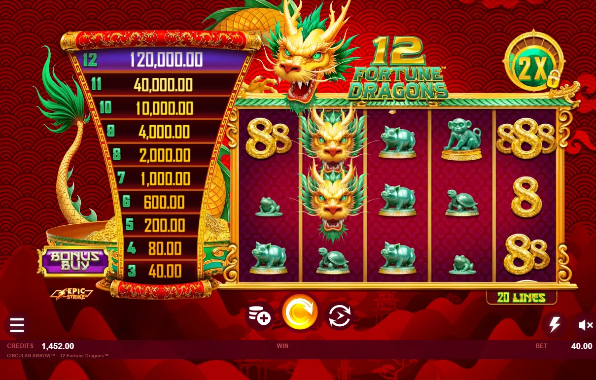 12 Fortune Dragons demo