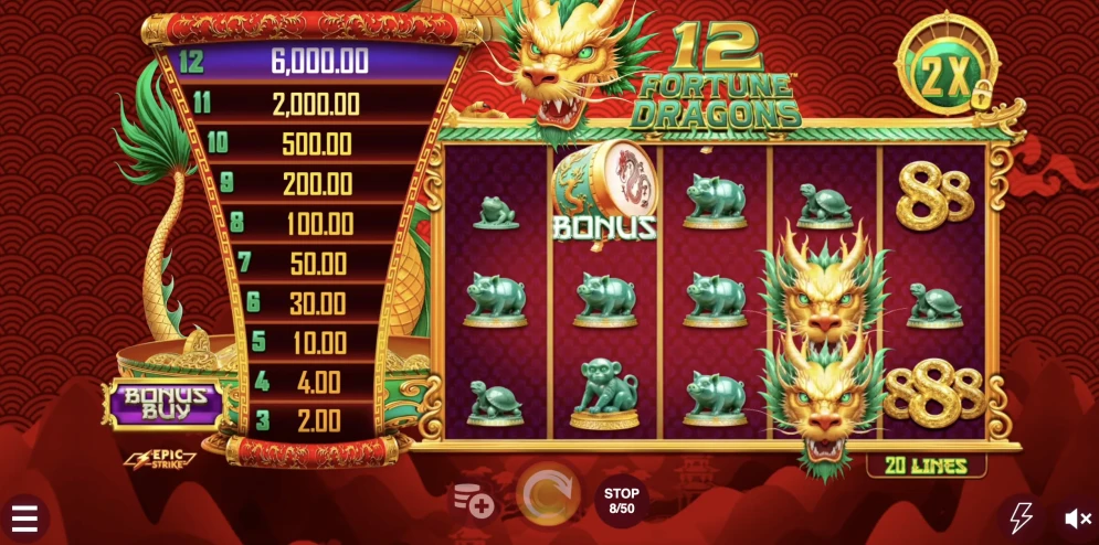 12 Fortune Dragons Slot