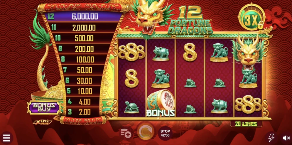12 Fortune Dragons Slot