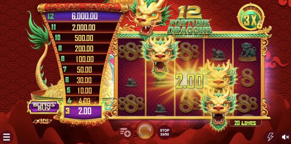 12 Fortune Dragons Slot